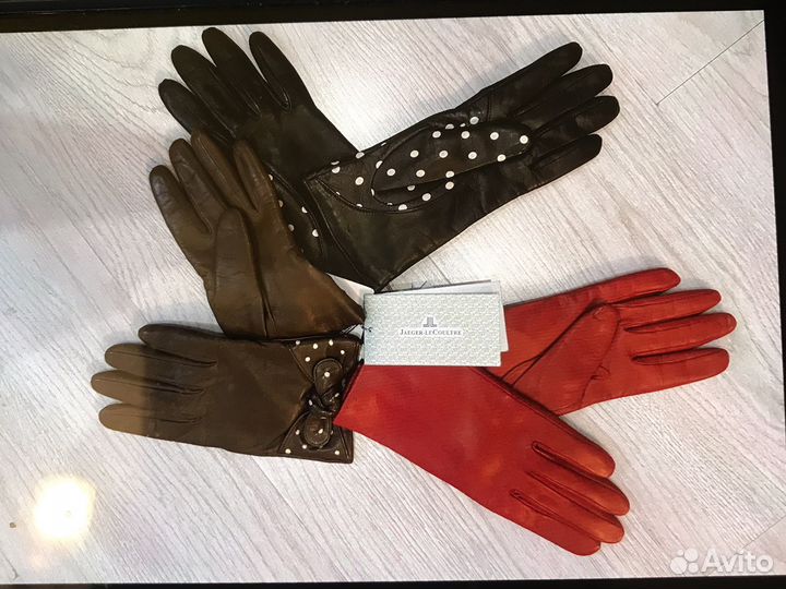 Перчатки женские кожаные новые