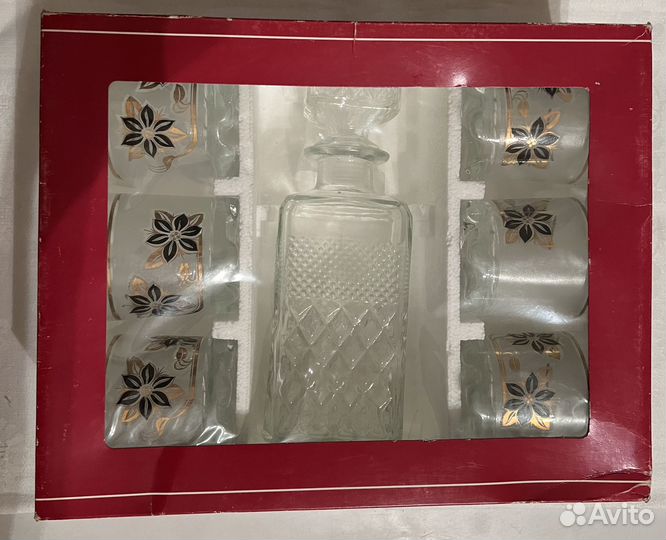 Штоф и 6 стаканов Bohemia, Windrose, креманки Lumi