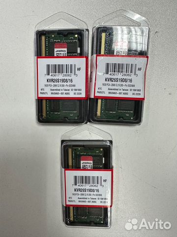 Новая sodimm DDR4 16 gb Kingston kvr26s19d8/16