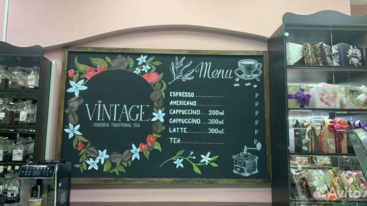 Роспись меловой доски или витрины