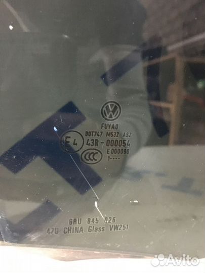 Стекло задней двери volkswagen polo 1.6 мт седан