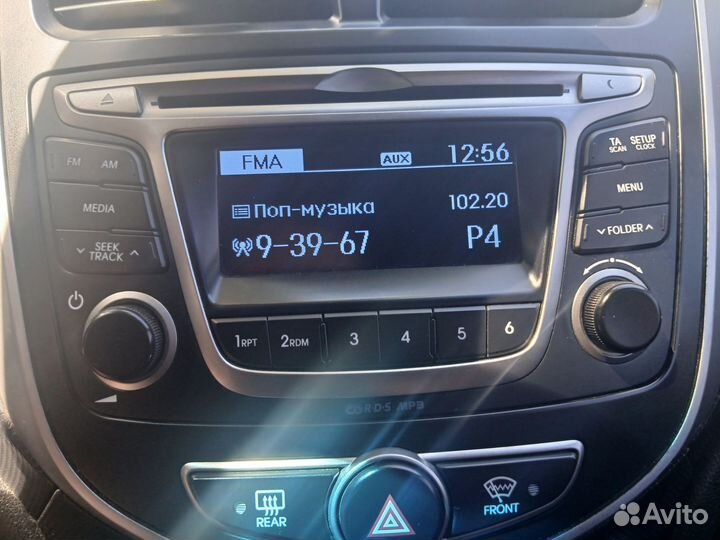 Штатная магнитола на hyundai solaris 1 рестайлинг