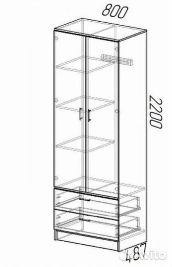 Шкаф Дуэт венге/Лоредо
