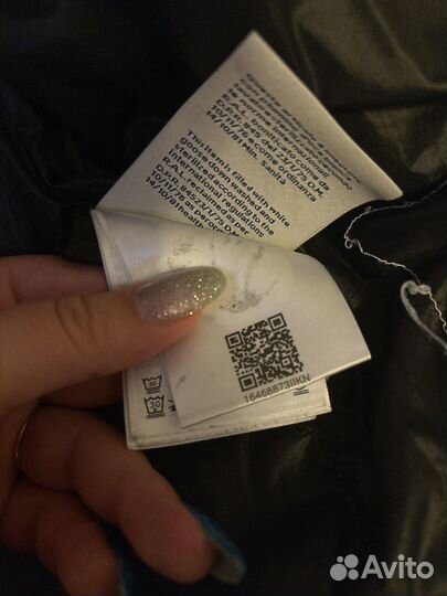 Пуховик монклер с мехом енота