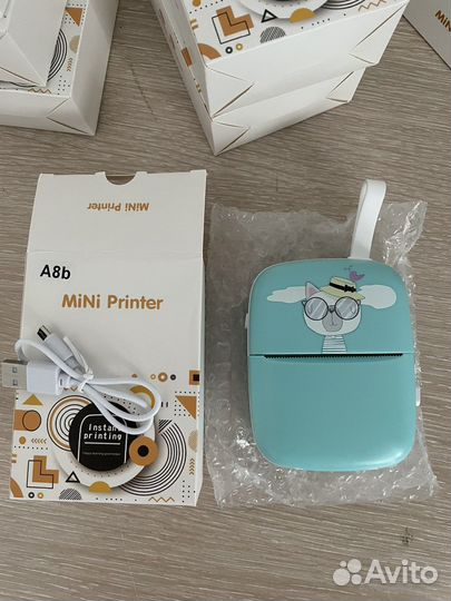 Детский мини термо принтер блютуз