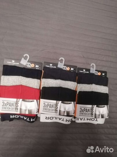 Нижнее белье мужское трусы боксеры 3шт. Tom Tailor