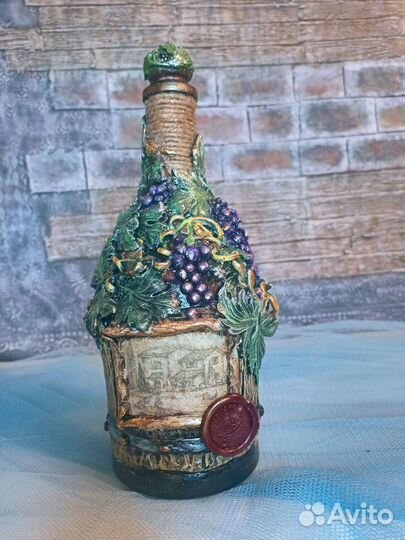 Бутылка для вина ручной работы