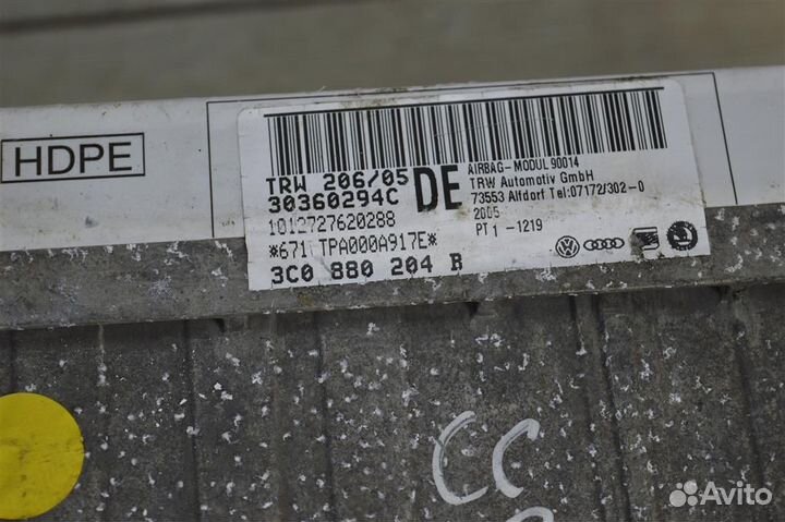 Подушка безопасности в торпедо volkswagen Passat