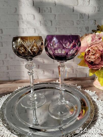 Фужер бокал цветной хрусталь Германия