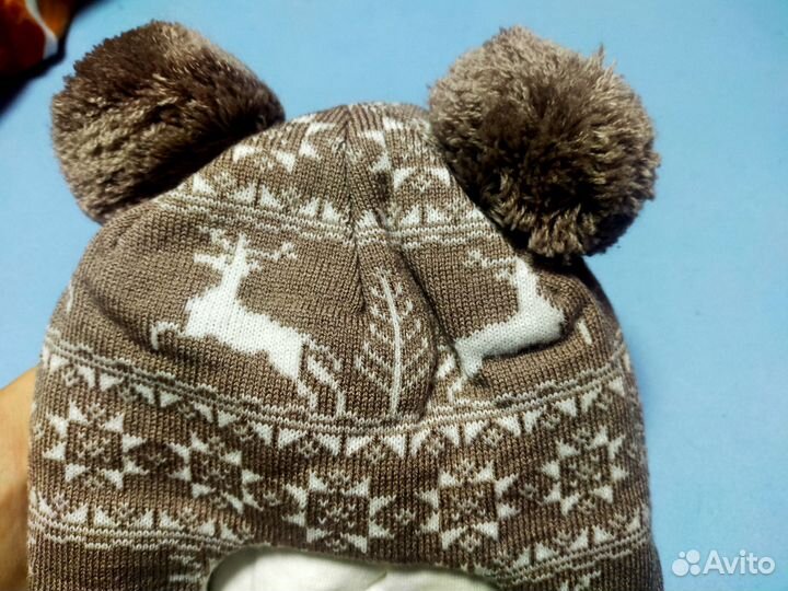 Новые шапка шлем и шарф зима