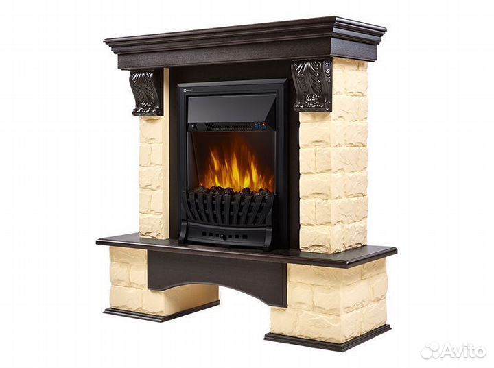 Портал Firelight Forte Classic камень, шпон венге