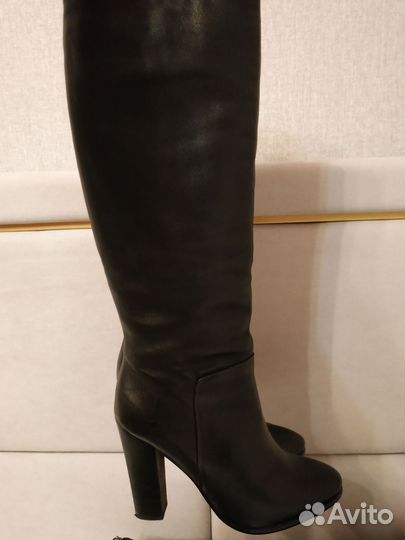Сапоги женски натуральная кожа зимние 37-38р