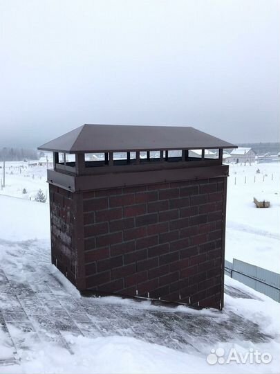 Колпак на дымоход забор кирпичный столб В