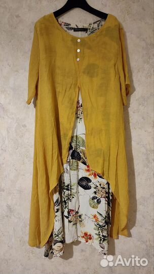 Длинное летнее платье Zanzea, размер 50-52