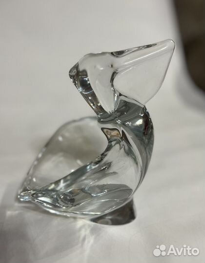 Хрусталь ваза Пеликан Швеция пресс-папье винтаж