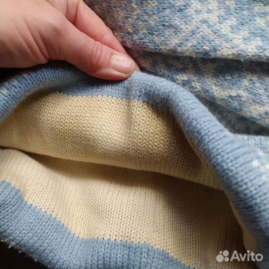 Шапка шерстяная вязаная колпак сканди стиль