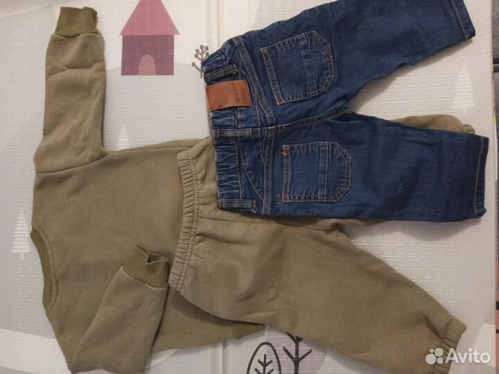 Костюм и джинсы детские 80