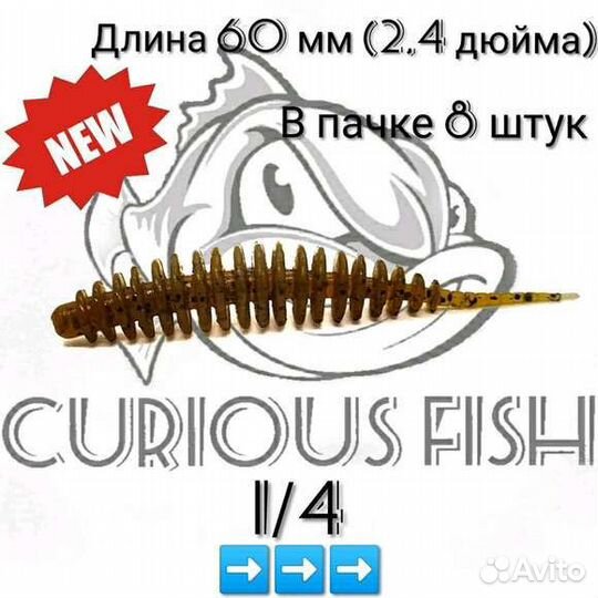 Curious Fish Leech Dance Slim 2,4 дюйма (60 мм)