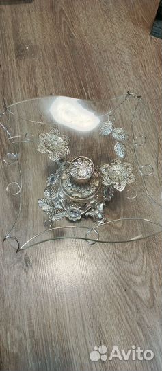 Тортница на ножке стекло