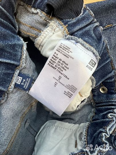 Джинсы uniqlo 5-6лет