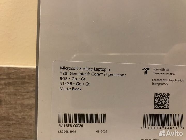 Surface Laptop 5 15” i7 8GB 512GB (новые)