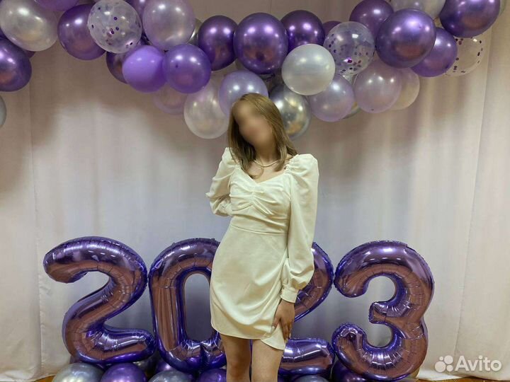 Вечернее платье 46 размера белое