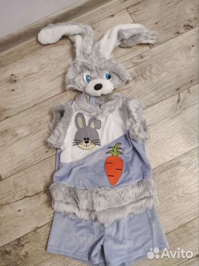 Новогодний костюм зайчика на 4-5 лет