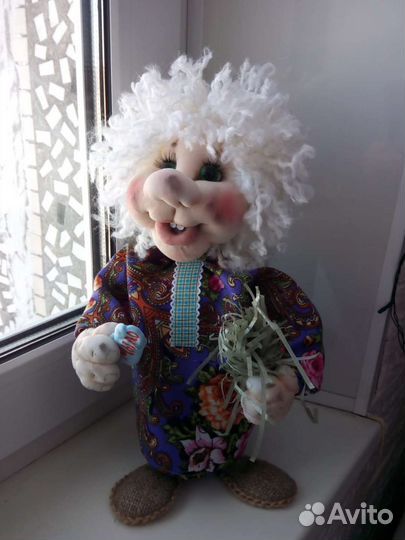 Кукла из капрона ручной работы