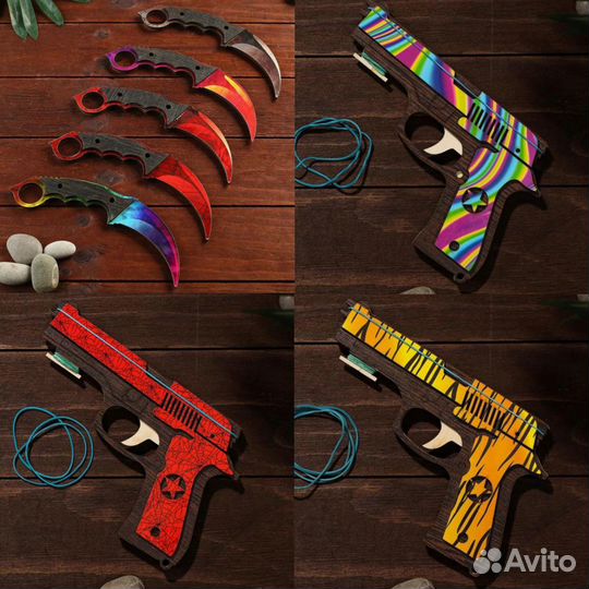 Резинкострел керамбит деревянный