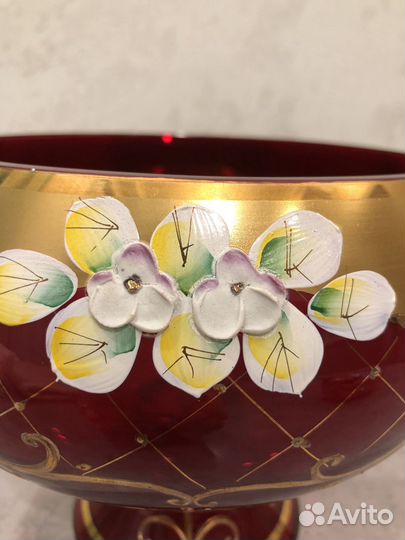 Ваза чешское стекло