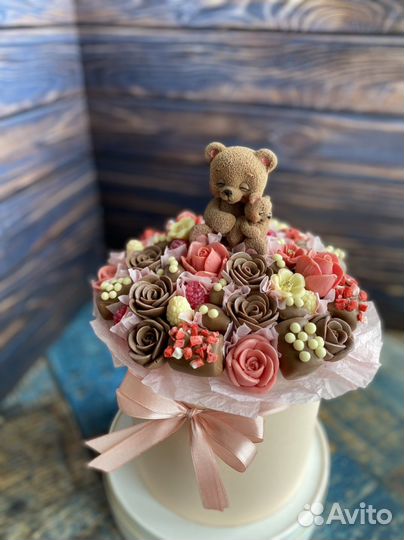 Шоколадный вкусный сладкий букет подарок