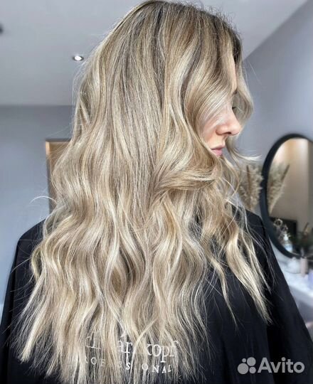 Сложное окрашивание волос блонд