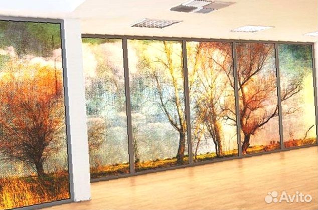 Кухонный экран из стекла с фотопечатью