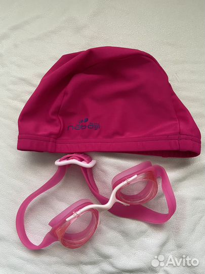 Шапочка для плавания, очки