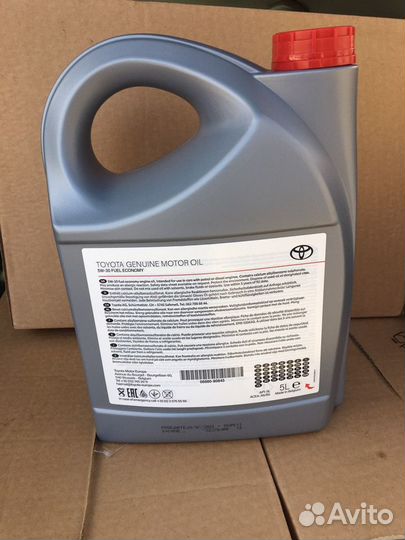 Toyota 5-30 5л масло моторное