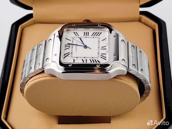 Часы мужские Cartier Santos white