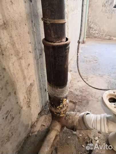 Замена труб(стояков)крестовин,чугунной канализации