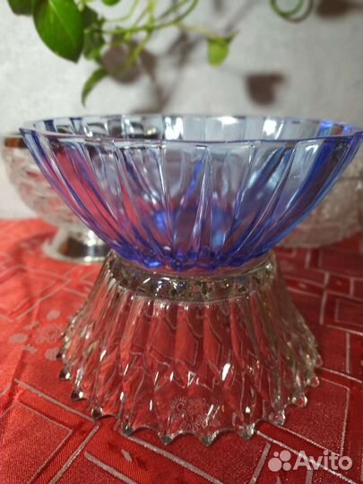 Салатники ссср.Стекло.Хрусталь.Винтаж