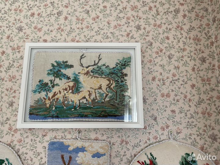 Картины вышивка кресиком из ссср. 1950 год