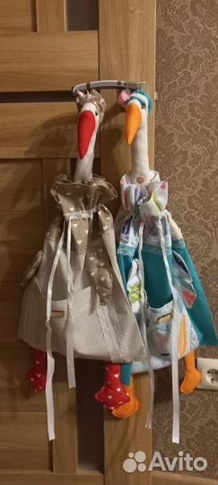 Гусь,гусыня пакетница из ткани ручная работа