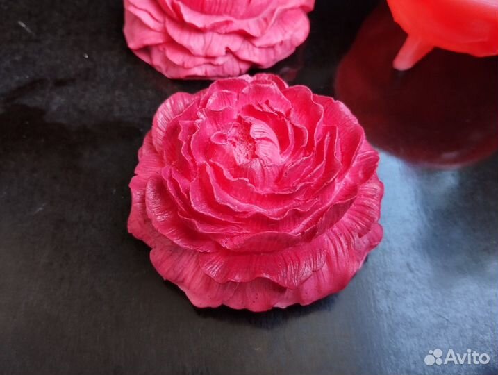 Силиконовая форма для мыла свечей пион