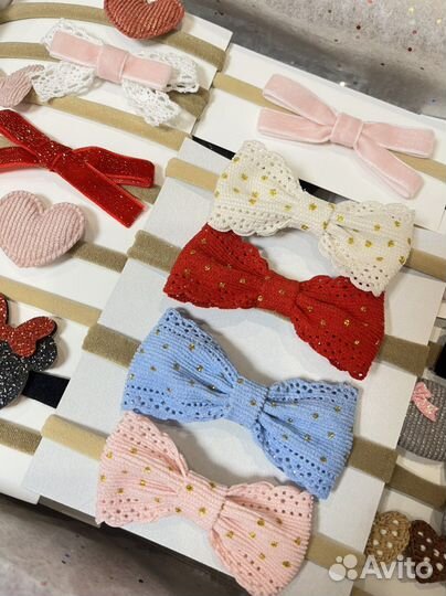 Красивый бантик повязка для малышей с рождения