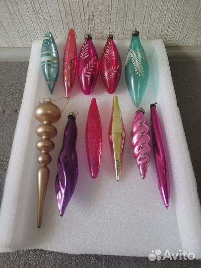 Елочные игрушки СССР, сосульки