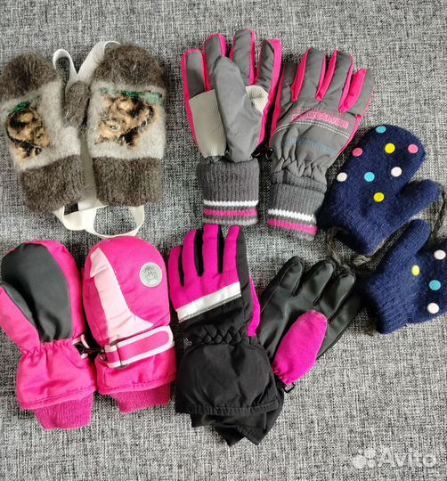 Перчатки варежки на 4-5 лет