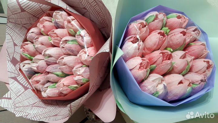 Букет из зефирных цветов, сладкий подарок