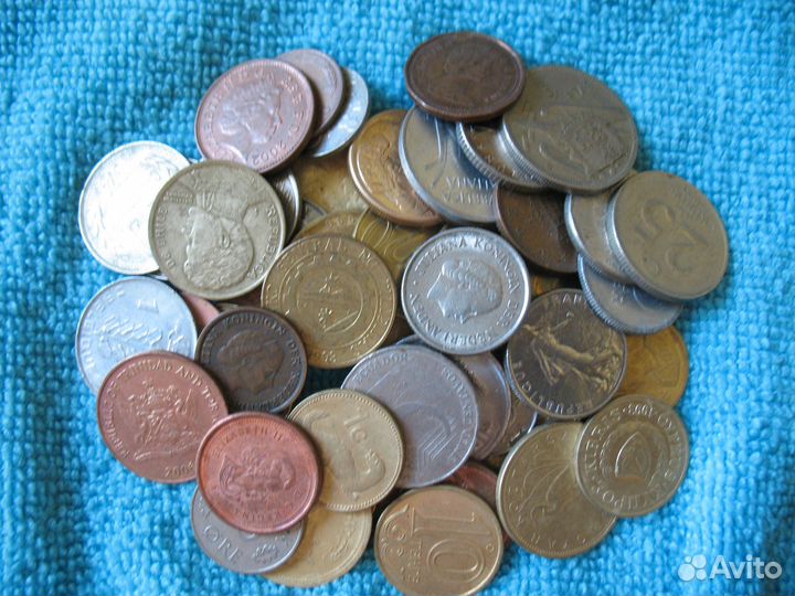 Иностранные монеты 50 разных монет мира
