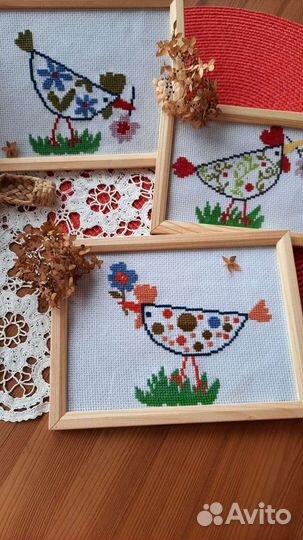 Вышивка в рамке