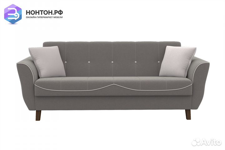 Диван книжка Оникс серый / светло-серый