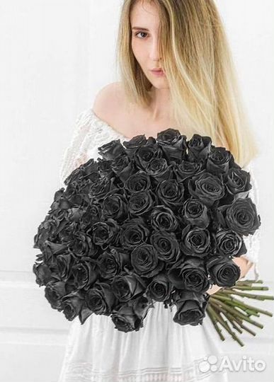 Чёрные розы Букеты доставка цветов