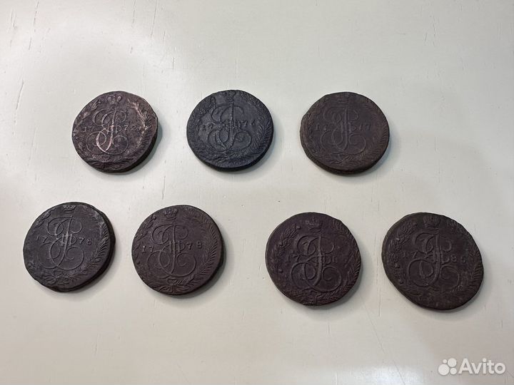 Продам или обмен 5 копеек Екатерины